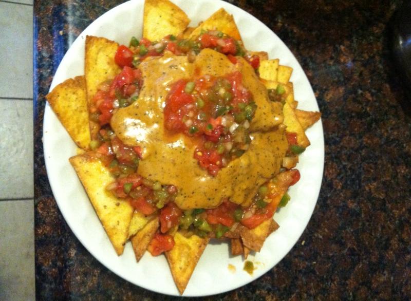 All made from scratch, cheese, salsa and chips